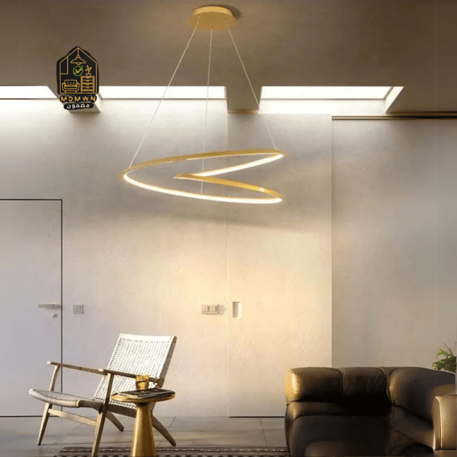 Modern bronze LED chandelier