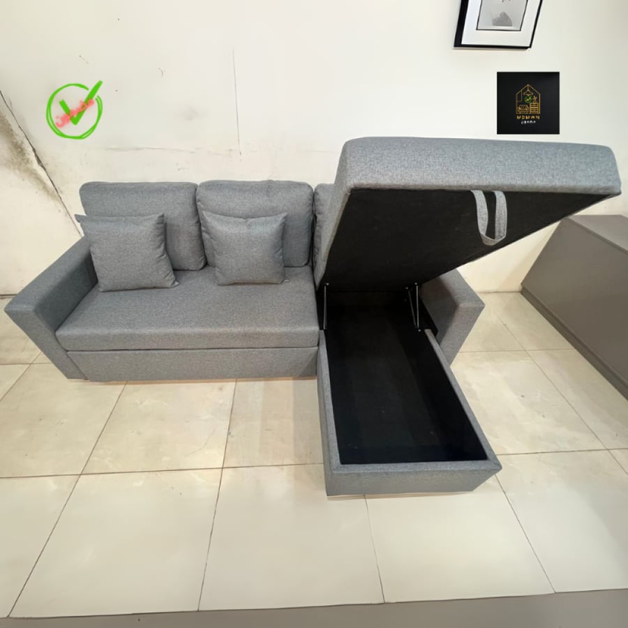 Tri-Color Adjustable Sofa Bed Navy Blue