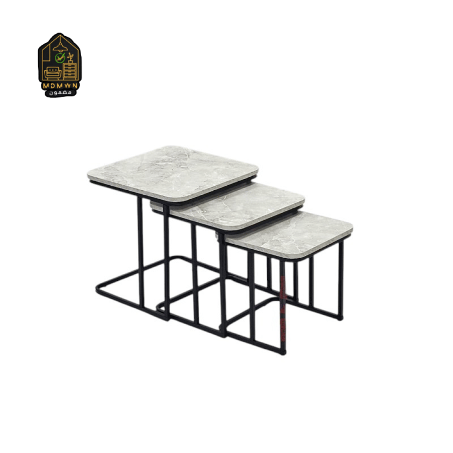 طقم طاولات شاي متعددة الطبقات بتصميم عصري