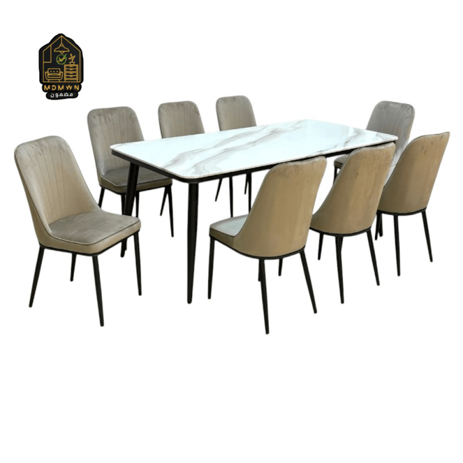 طقم طاولة طعام رخامية