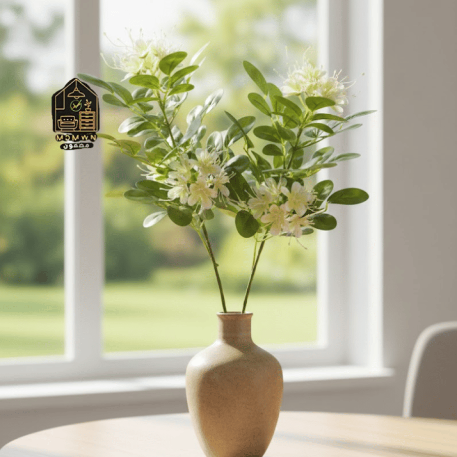 Artificial plant with elegant white flowers