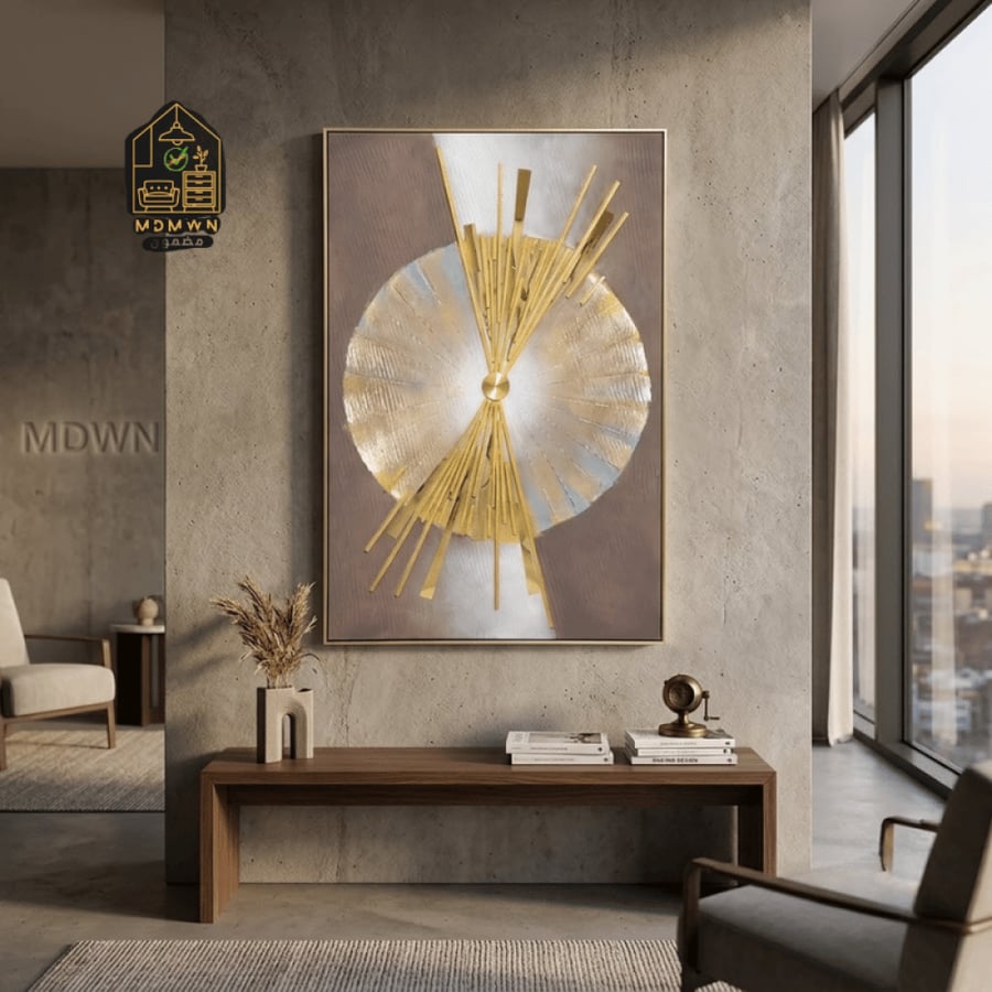 لوحة جدارية مودرن بتصميم هندسي
