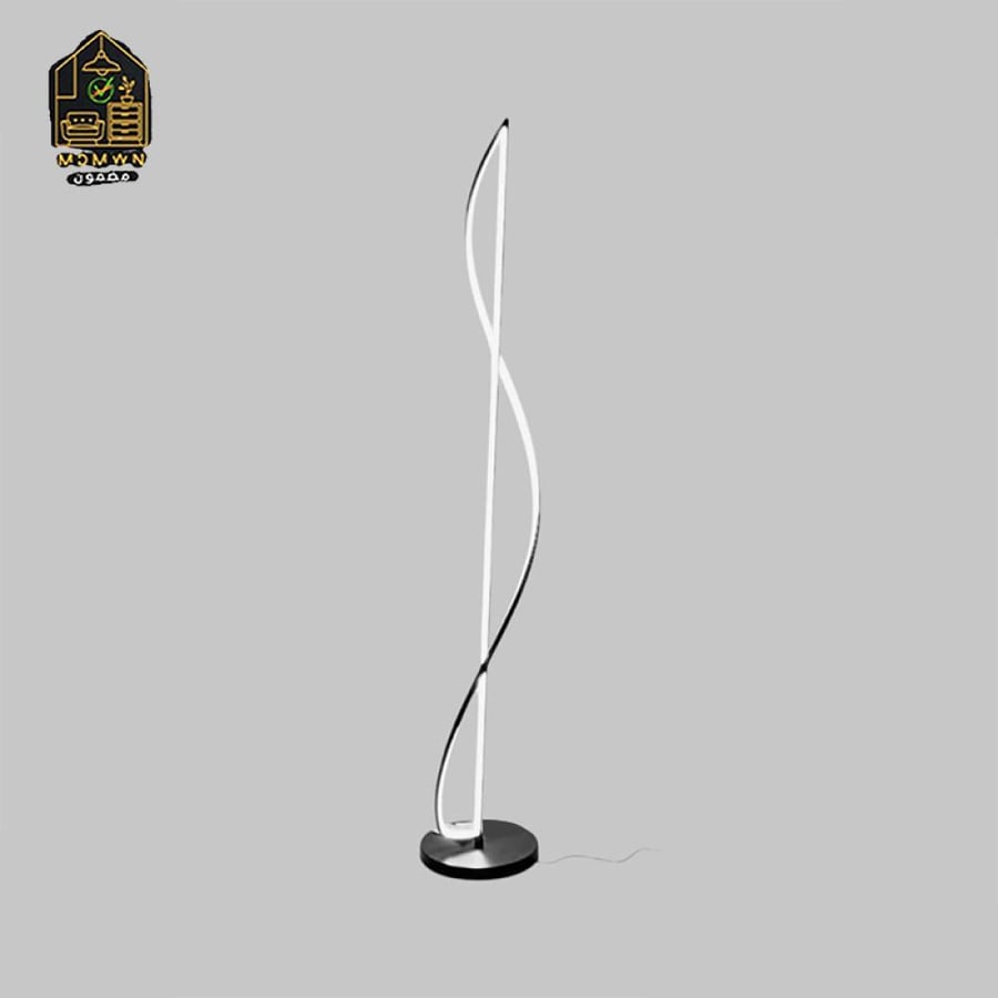 Floor lamp with a flowing, undulating design
