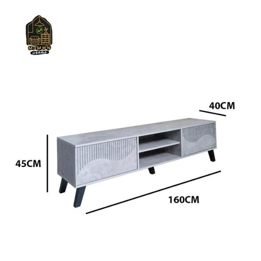 Modern TV table and shoe storage cabinet coordination set