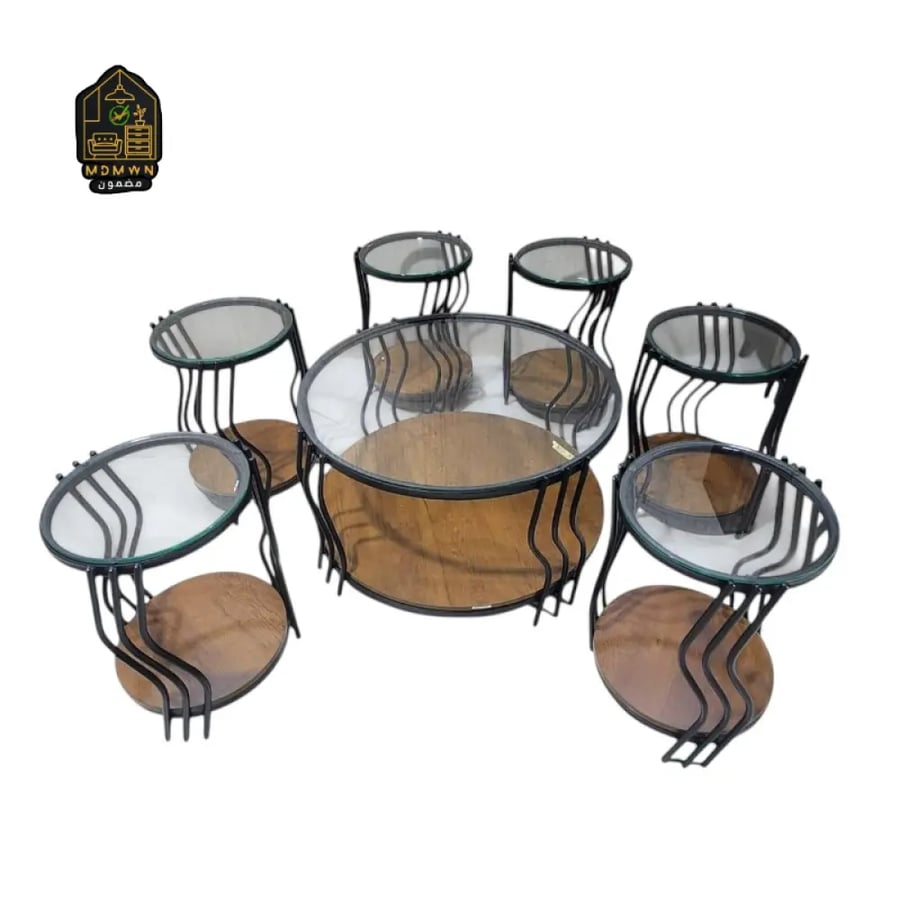 طقم طاولات دائري مودرن