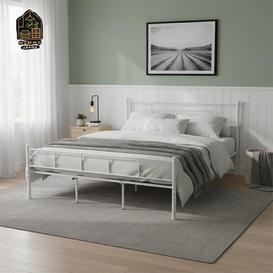 Single iron bed with a sturdy design