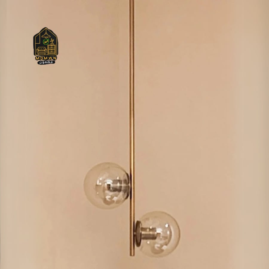 Modern, bronze, honey-colored glass pendant