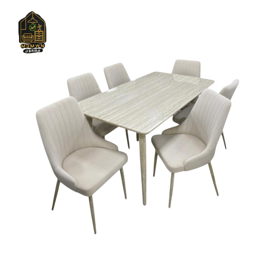 Comfortable 7-in-1 marble dining table