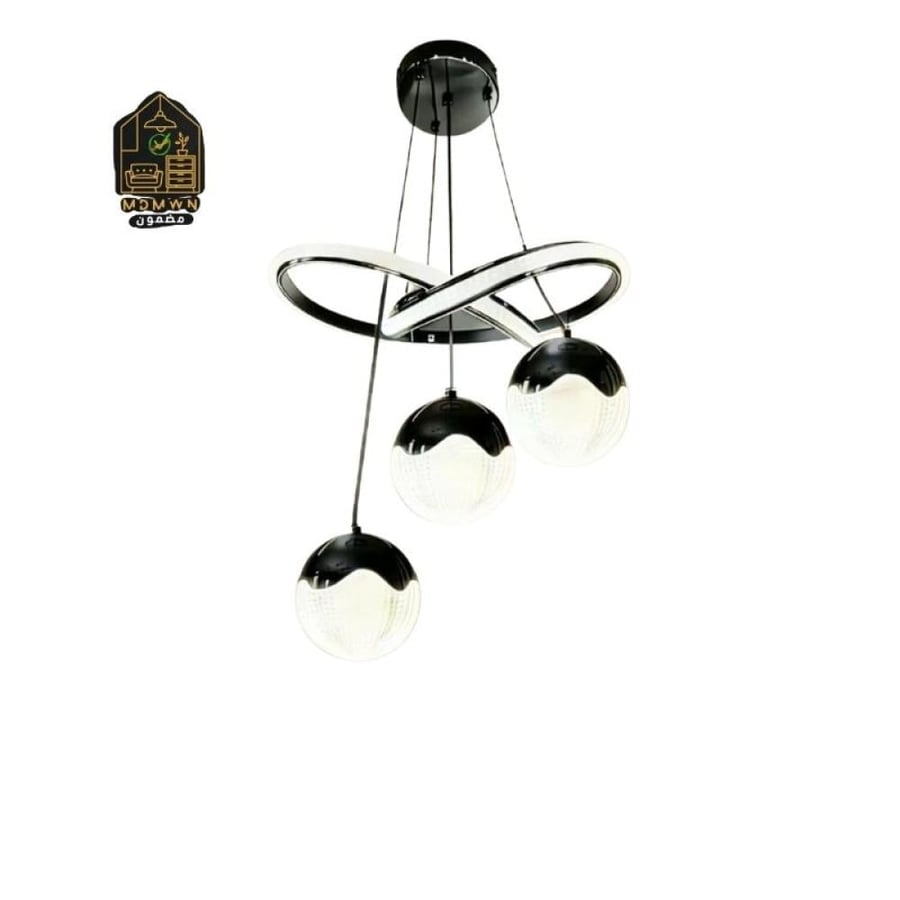 Modern pendant with three glass balls