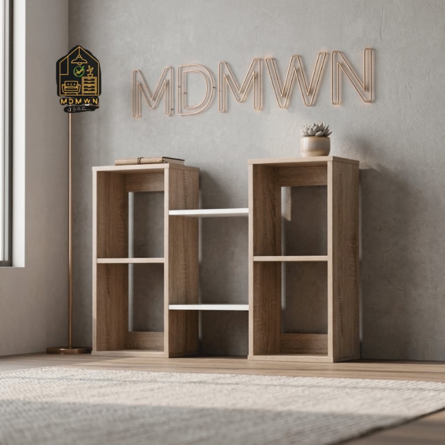 Modern storage shelves in various colors