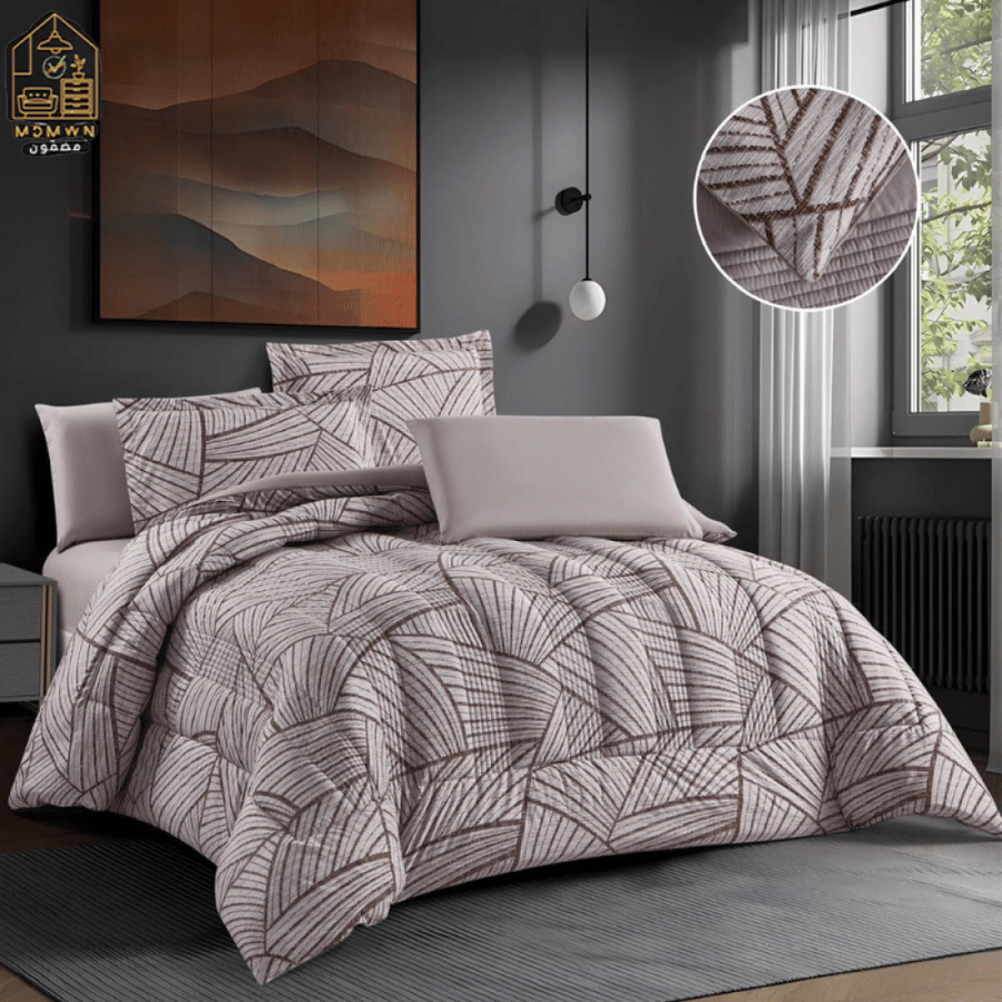 Modern wooded quilt for one and two women
