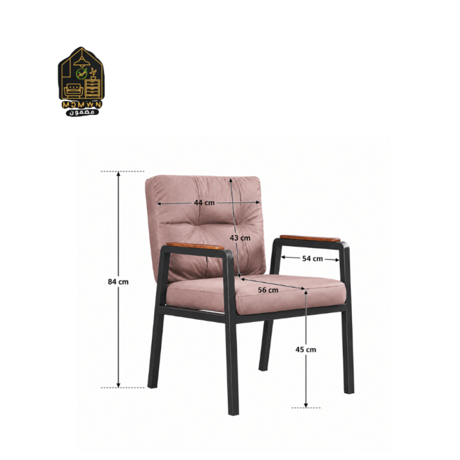Modern two-tone fabric single chair