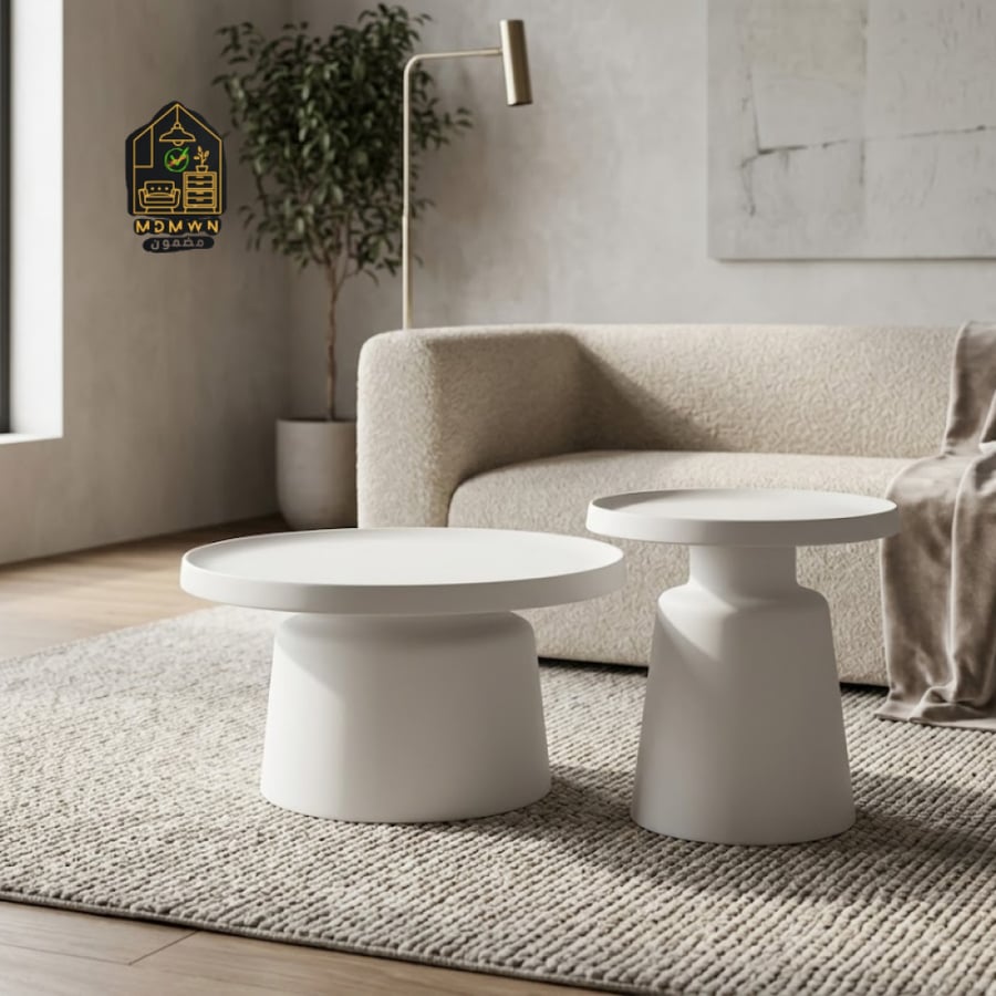 White round iron tea table set