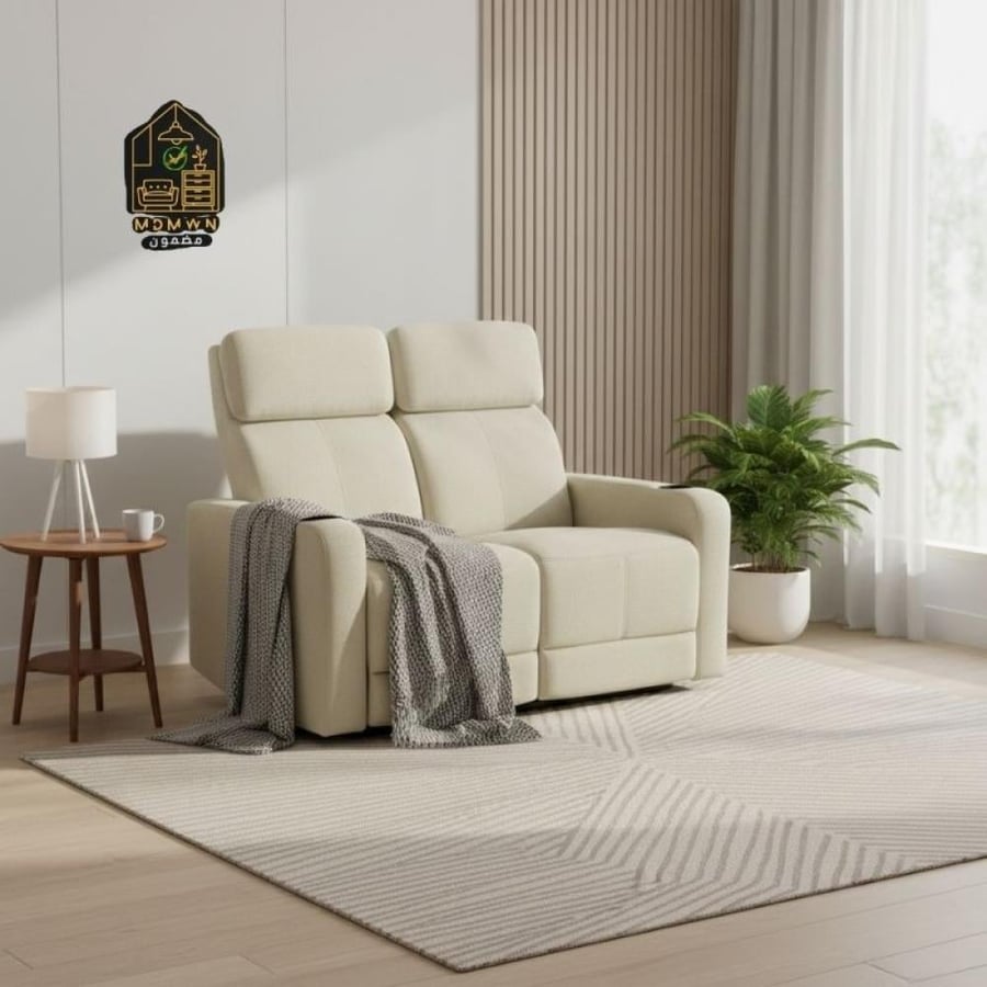 كرسى استرخاء ثنائى ثابت تصميم أنيق لونين