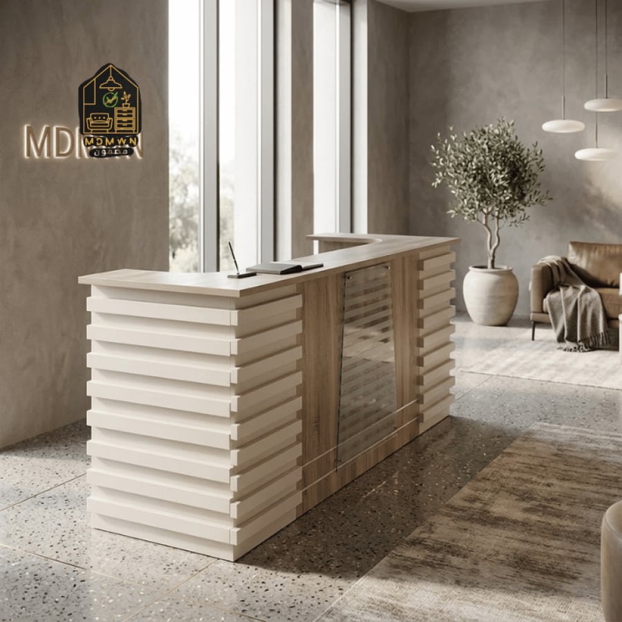 Modern wooden reception counter, various sizes and colors