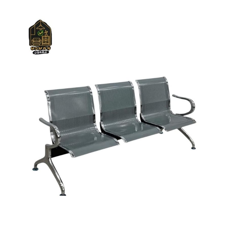 Luxury three-piece steel waiting chair