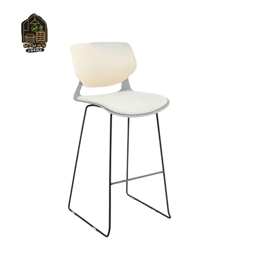 Modern white high bar stool
