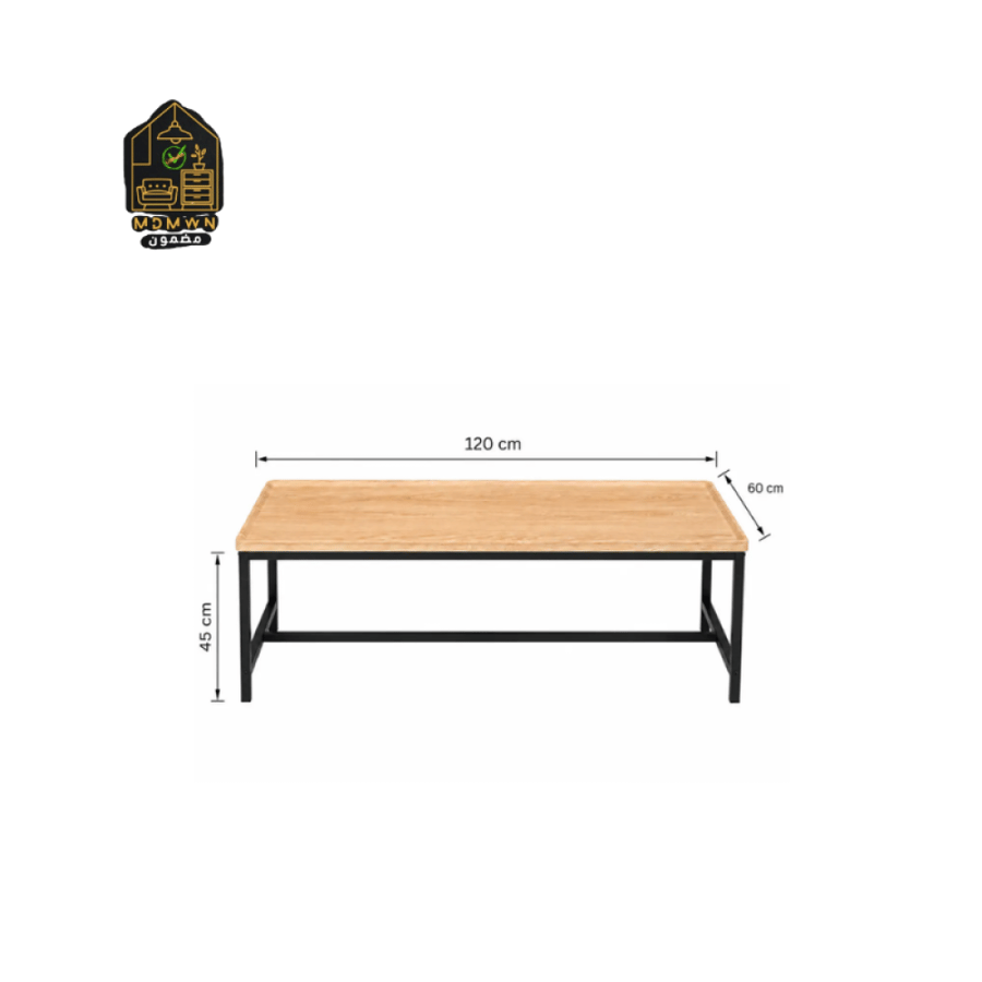Rectangular wooden tea table set in various colors