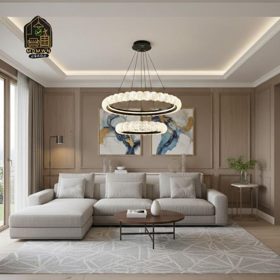 Modern double round chandelier