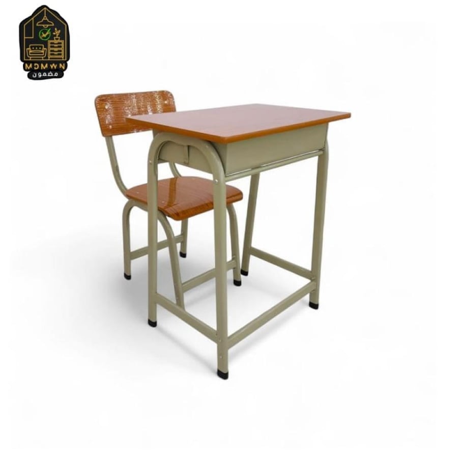 Wooden Metal Study Table and Chair Set (Classic Model)