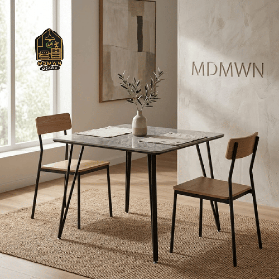 Black glossy square cafe table in different sizes