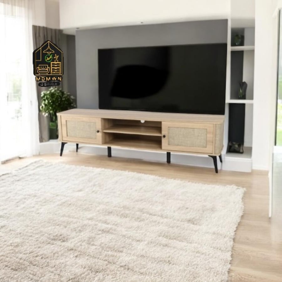 طاولة تلفزيون ( 50*40*180 ) سم لون خشبي