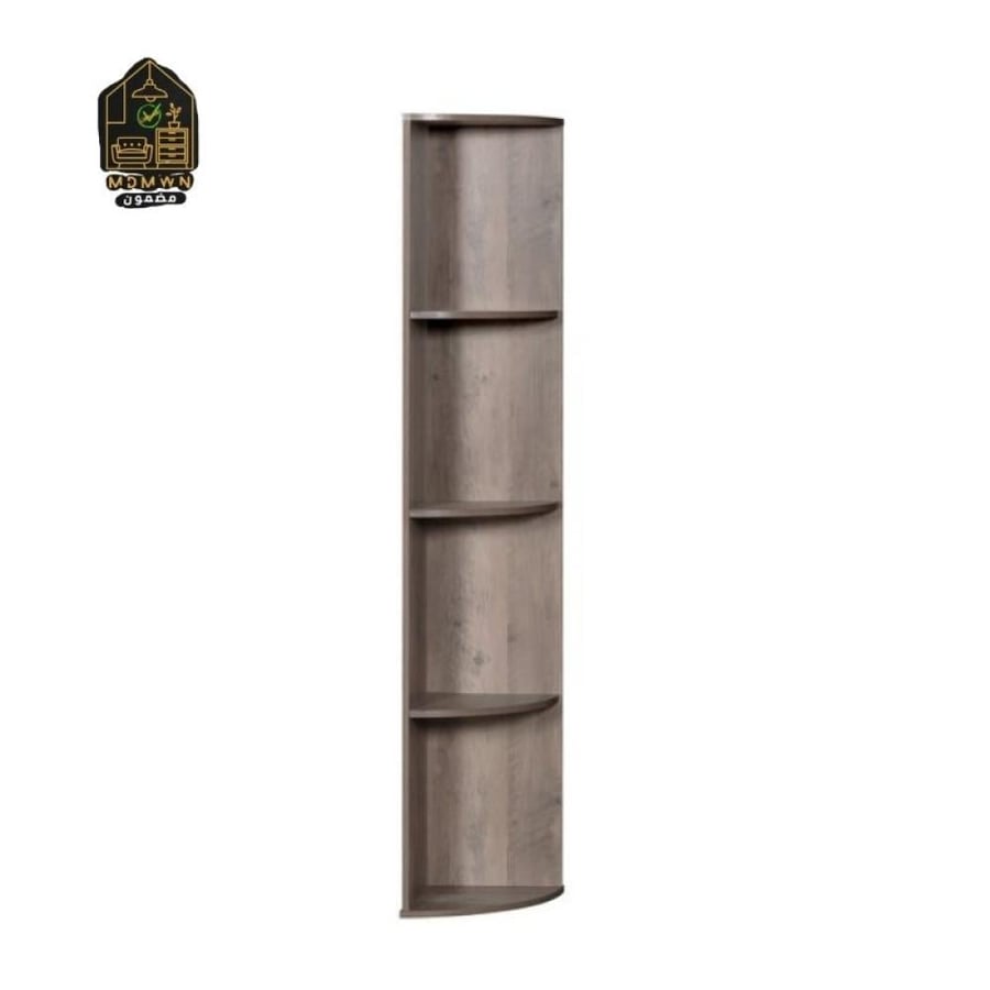 مكتبة رفوف زاوية عمودية بأرفف