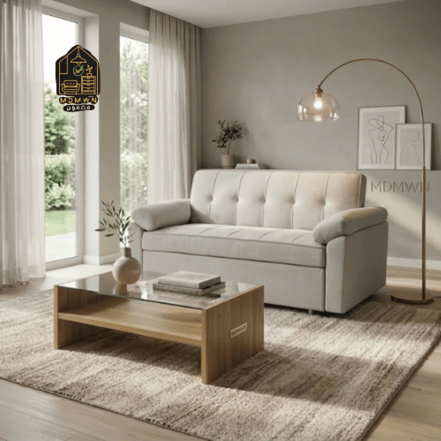 Modern two-tone smart convertible sofa bed