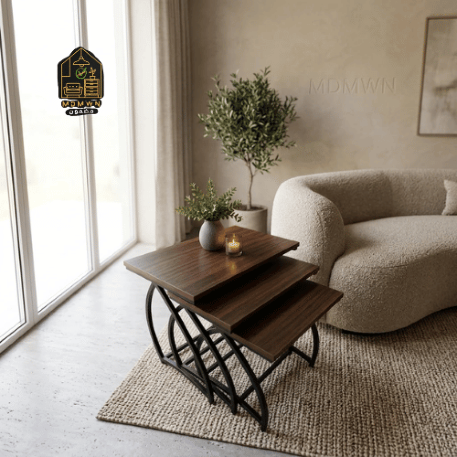 طاولات مدرج 3 قطع مستطيلة