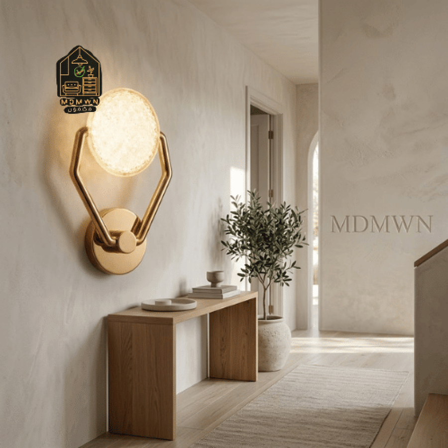 ابليك جداري مودرن بتصميم دائري ذهبي