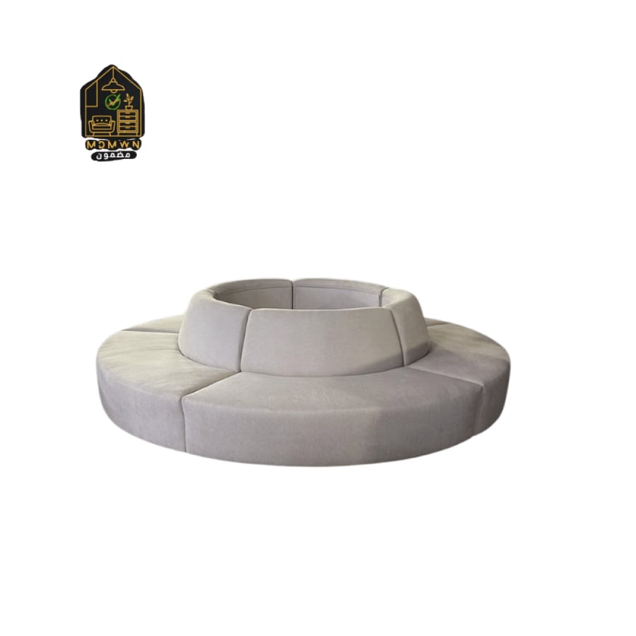 Modern circular waiting area for malls and receptions, 3 meters, custom-made