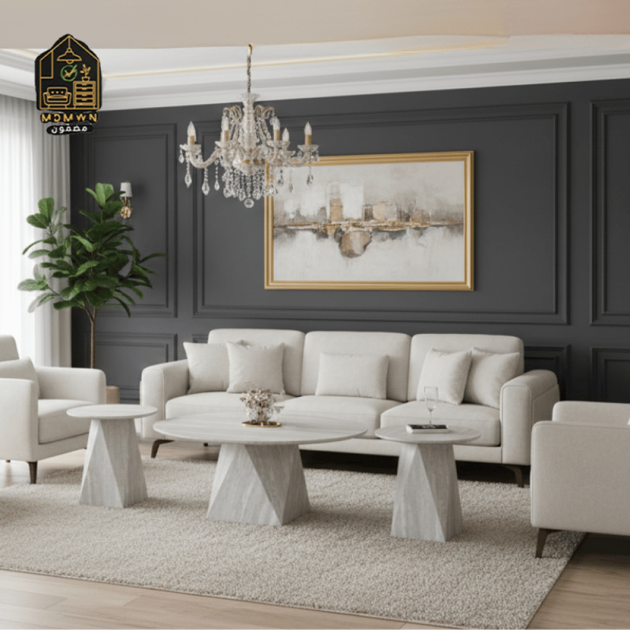طقم طاولات شاي دائرية 5قطع
