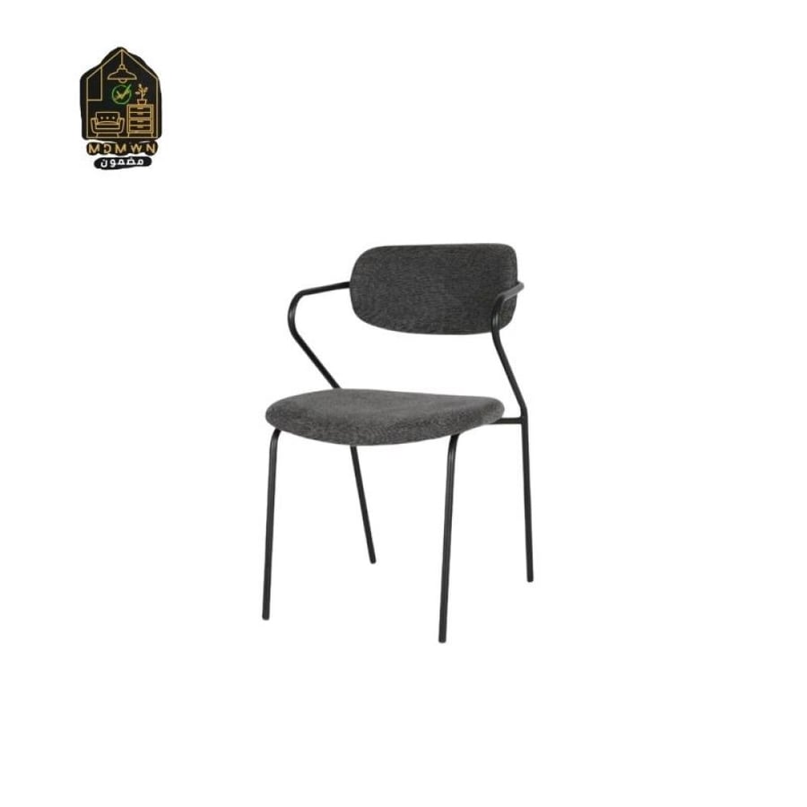 كرسي طعام منجد بظهر بيضاوي