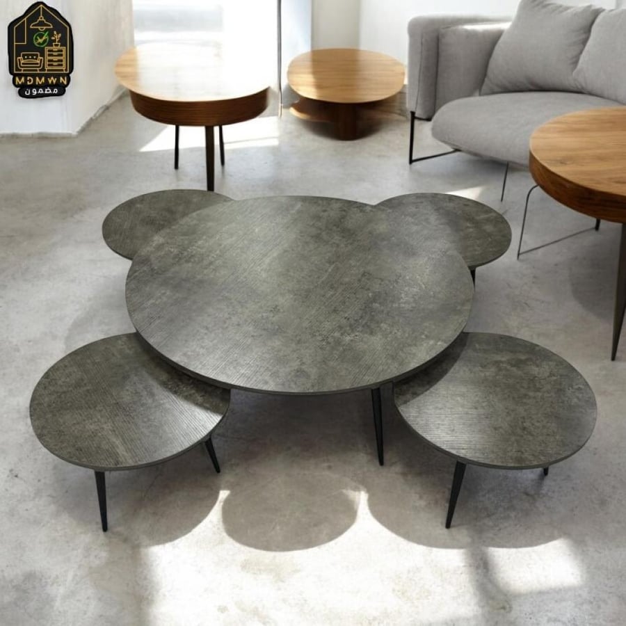 Modern design floor table with side tables