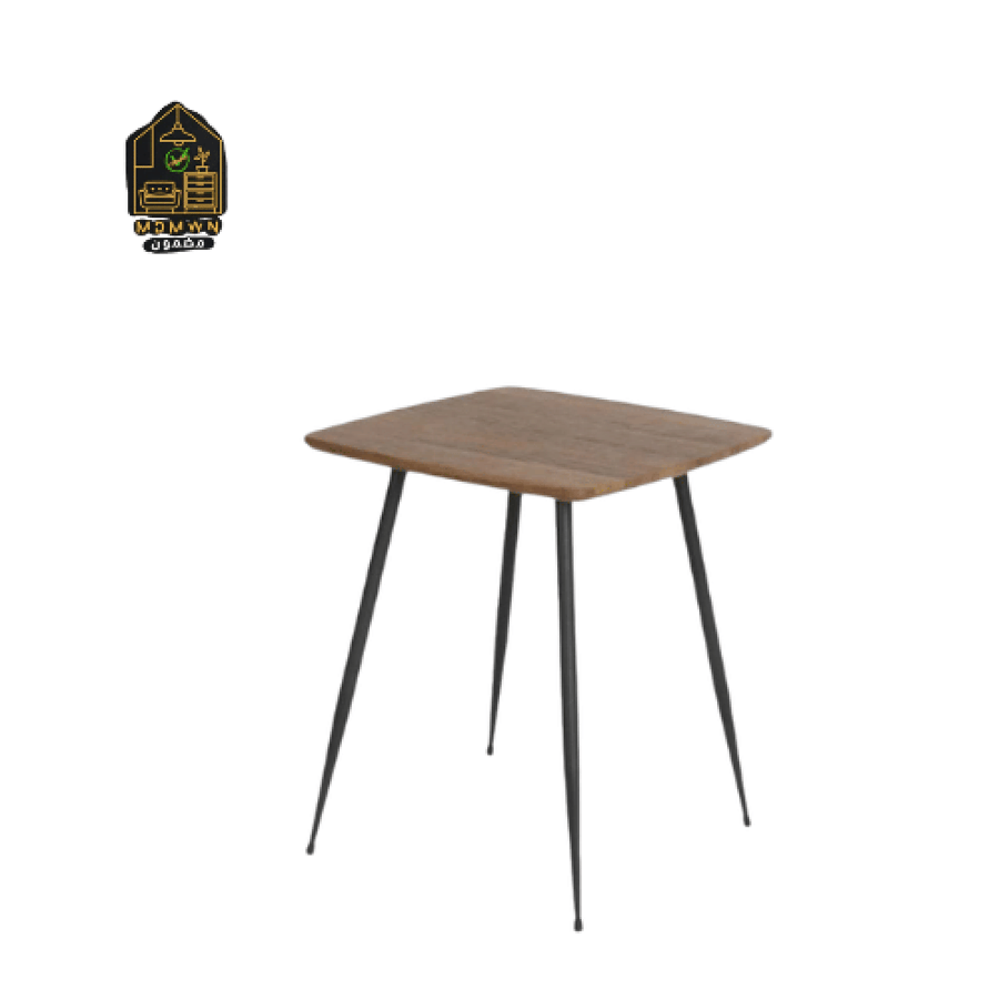 Brown square single serving table