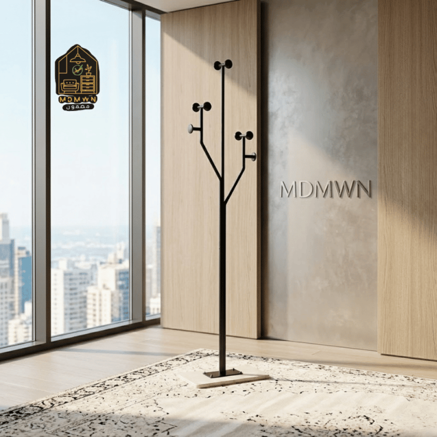 علاقة ملابس أرضية مودرن بتصميم شجري