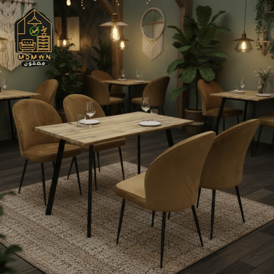 طقم طاولة طعام مودرن مع كراسي – تصاميم خشبية أنيقة