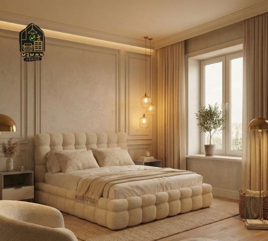 سرير مودرن مبطن أنيق