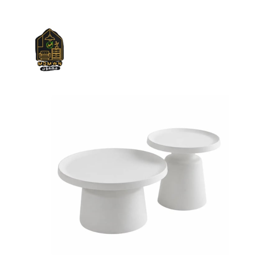 White round iron tea table set