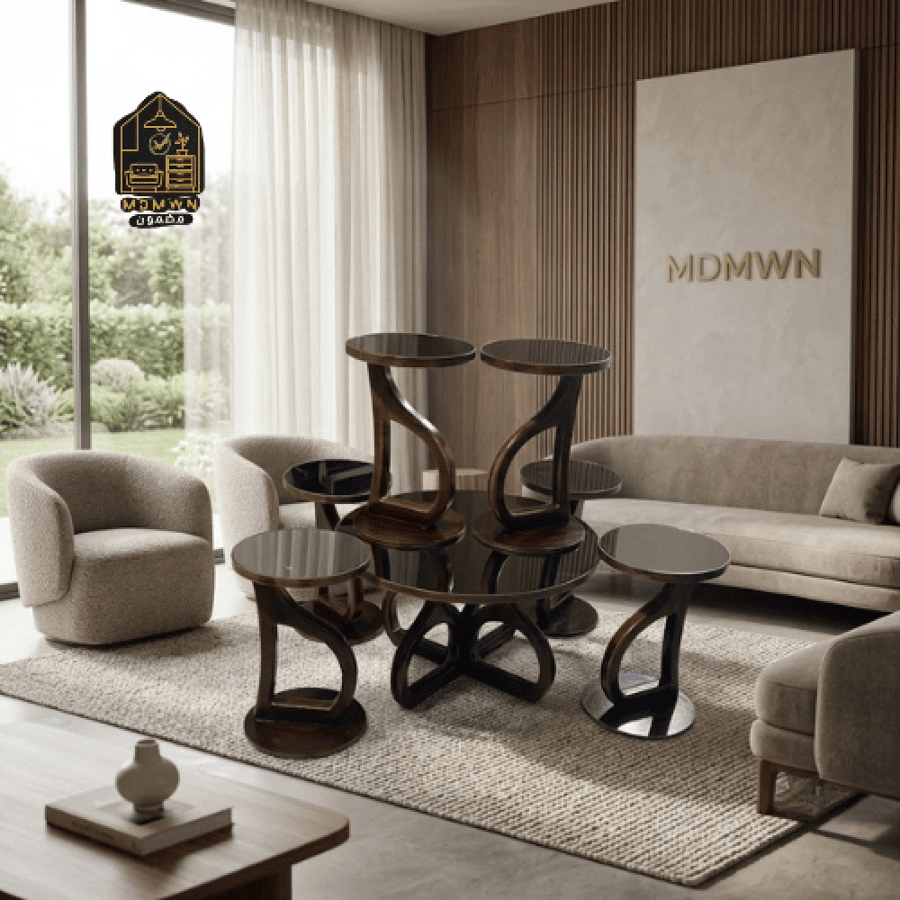 طقم طاولات خدمة تصميم مودرن مميز