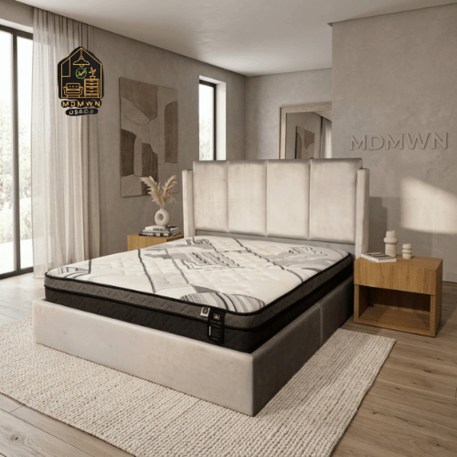سرير هادئ بتصميم مبطن مميز الوان ومقاسات