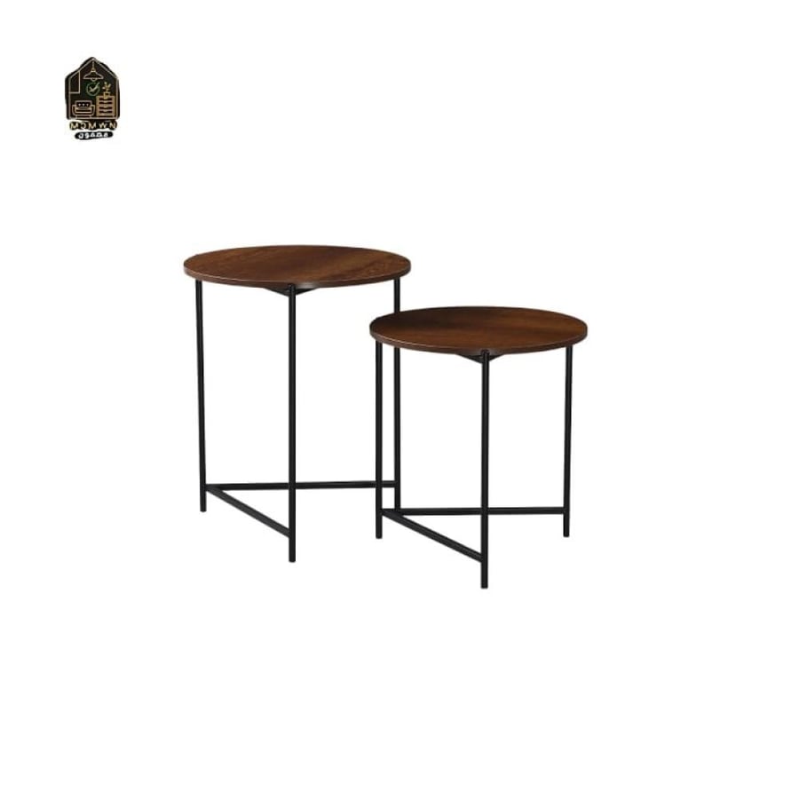 Modern 2-in-1 wooden serving table set