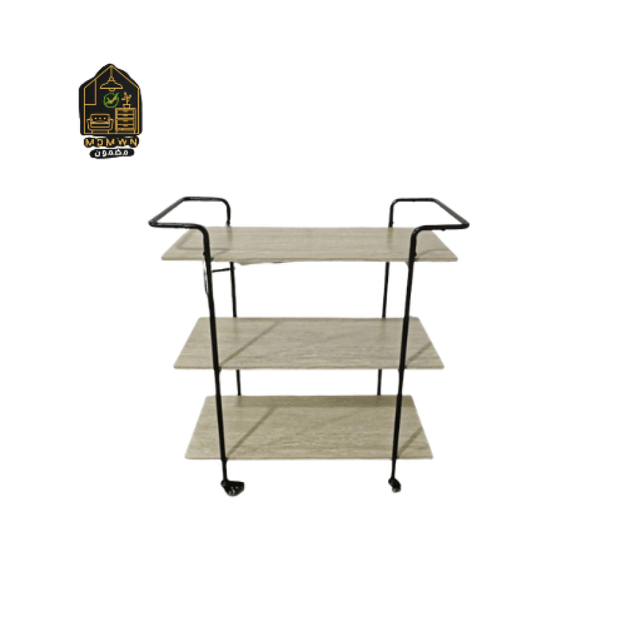 Three-shelf tea cart