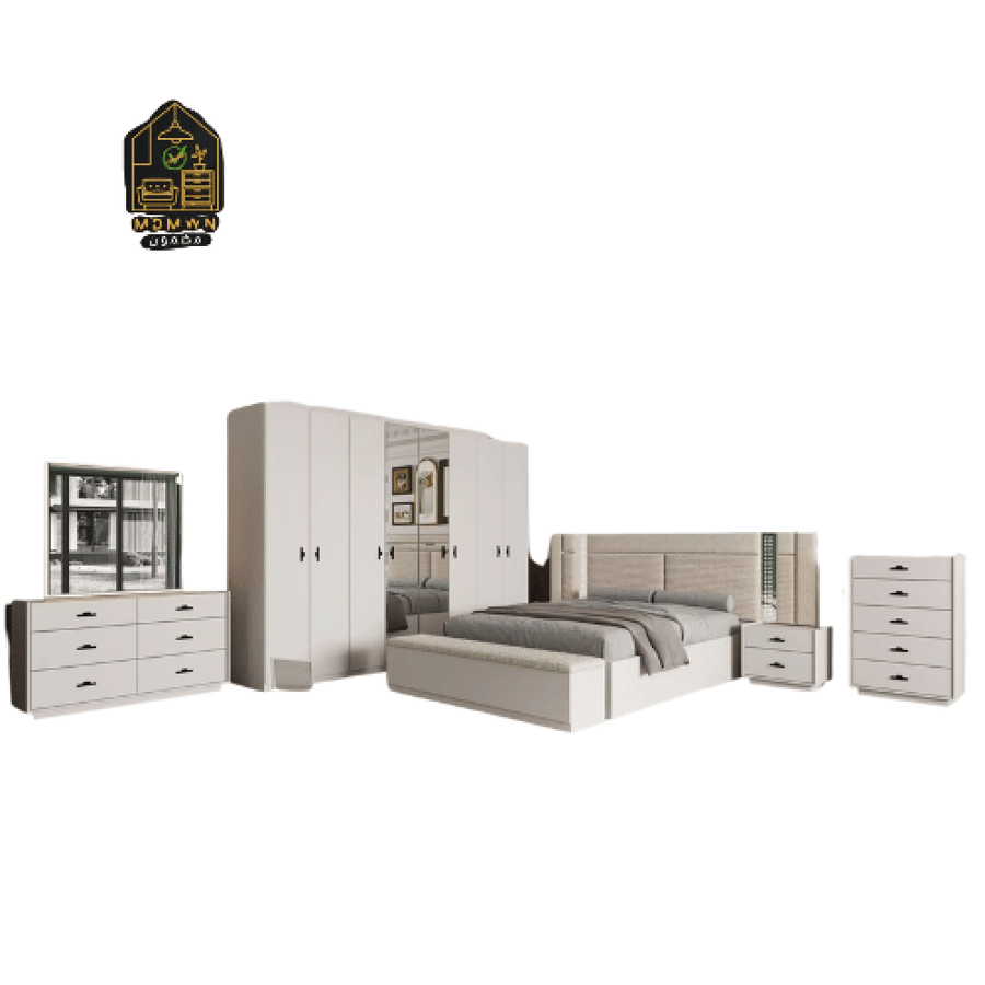 طقم غرفة نوم ماستر مودرن بتصميم متكامل