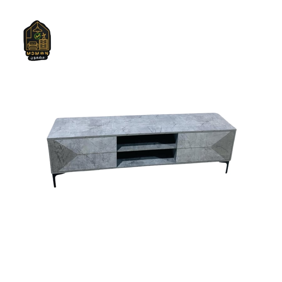 Vintage Line TV Table with Marble Design and Multicolor 160cm