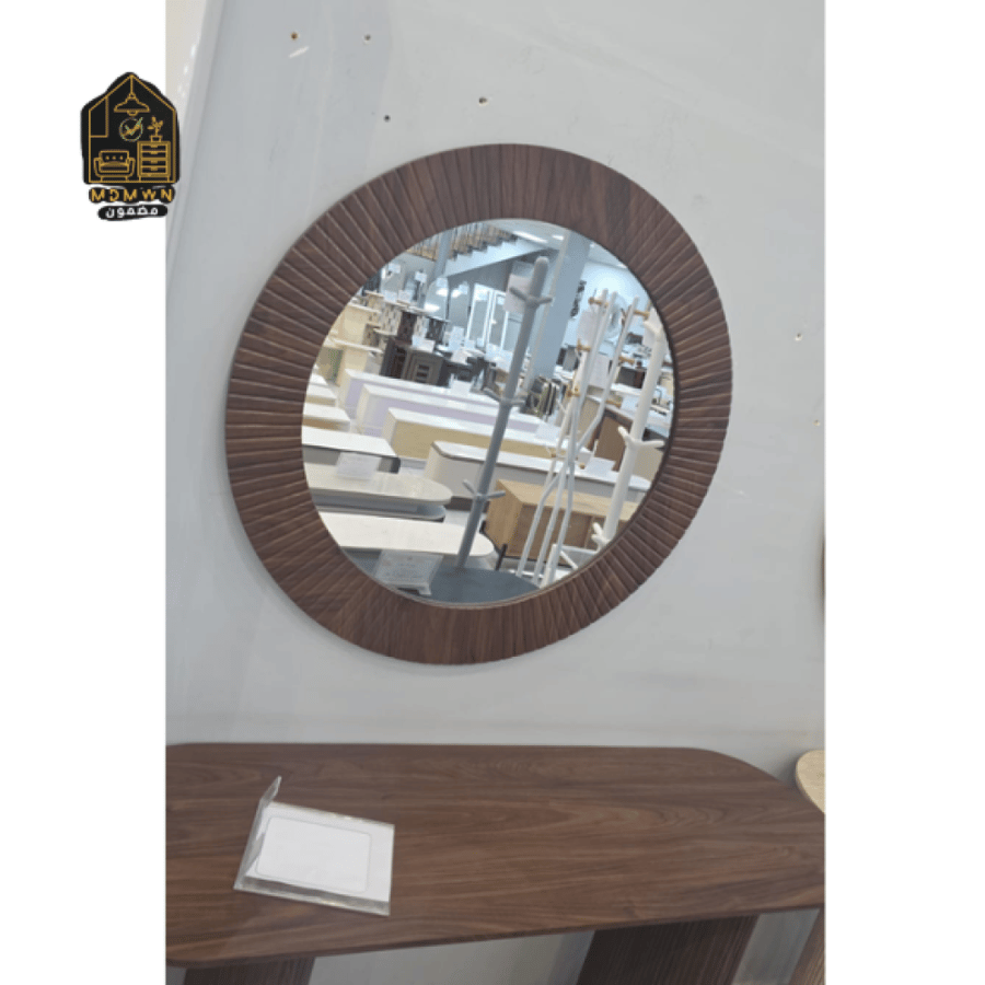 مرآة دائرية بإطار ديكوري الوان عده