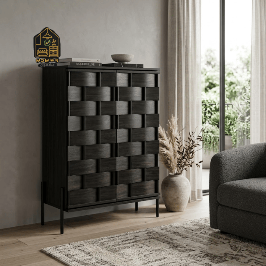 خزانة أحذية MDF ببابين بتصميم ثلاثي الأبعاد 105 سم