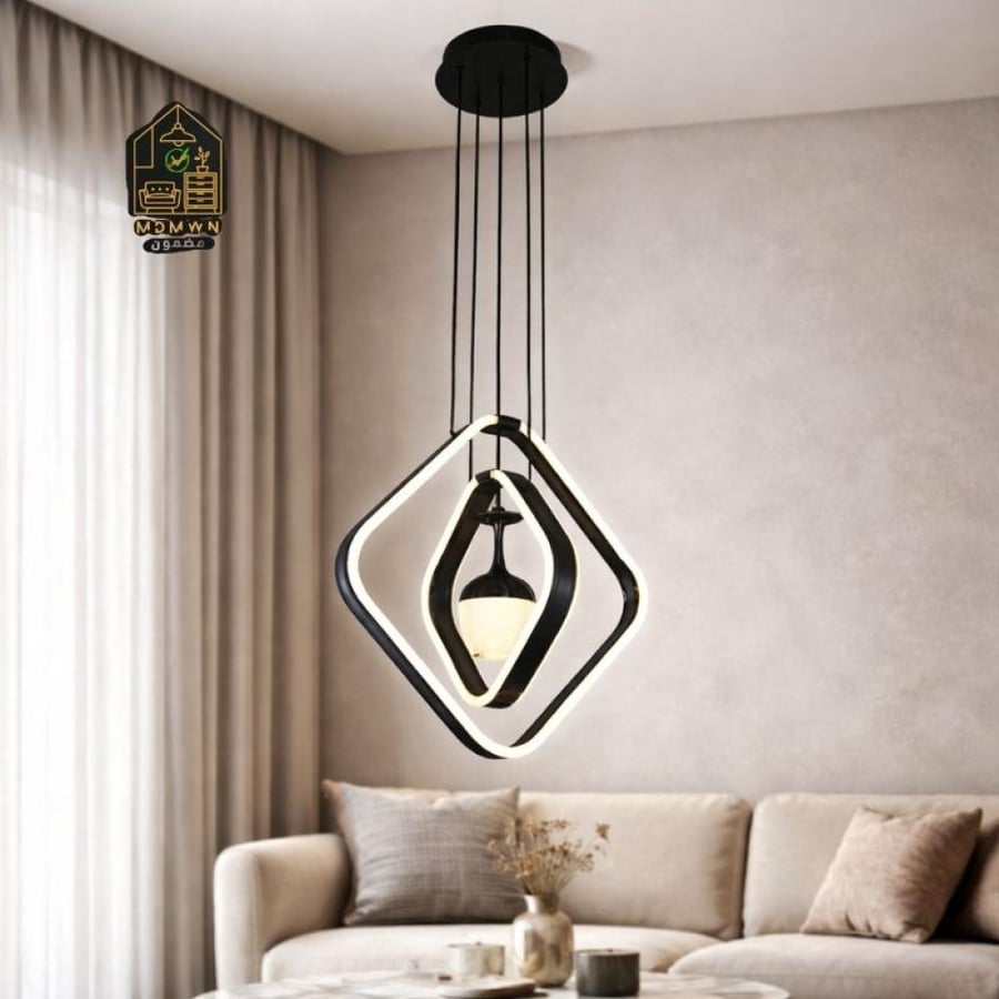 Chandelier with an elegantly interlocking geometric design