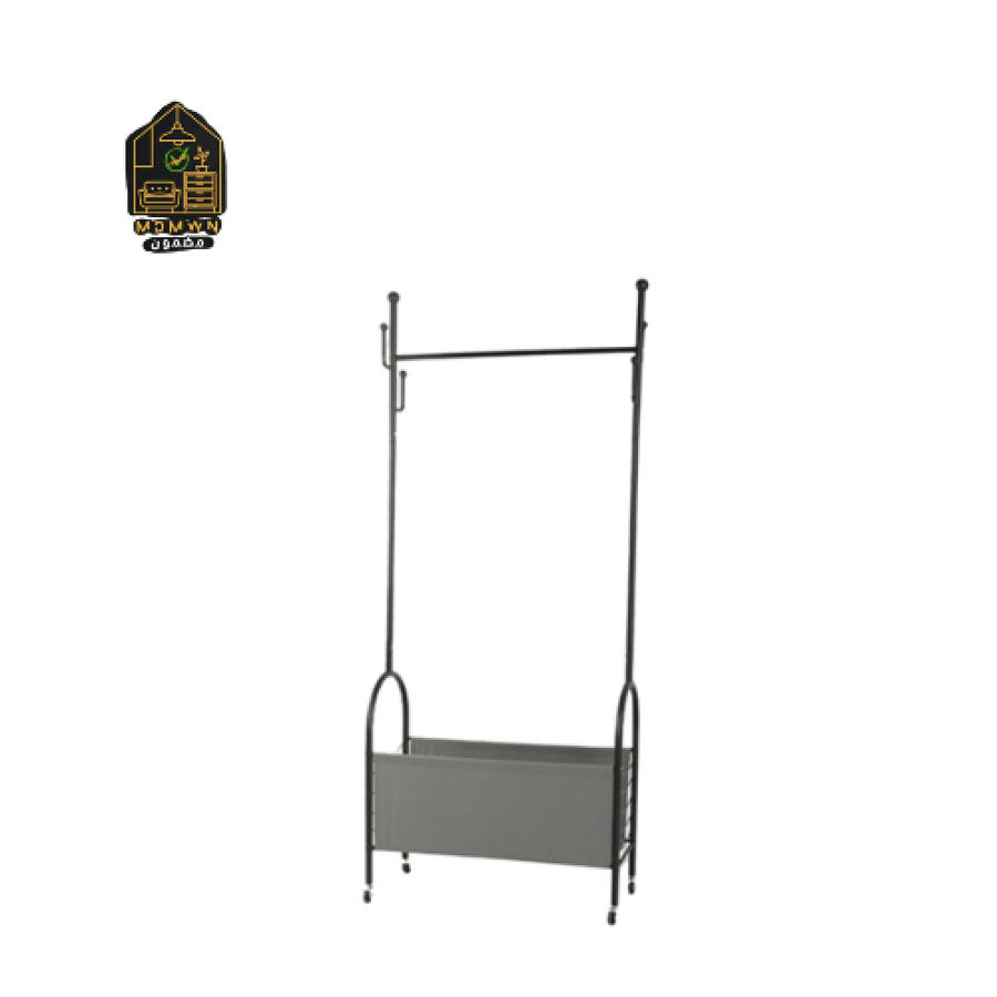 Hanger with basket, white, 60 cm