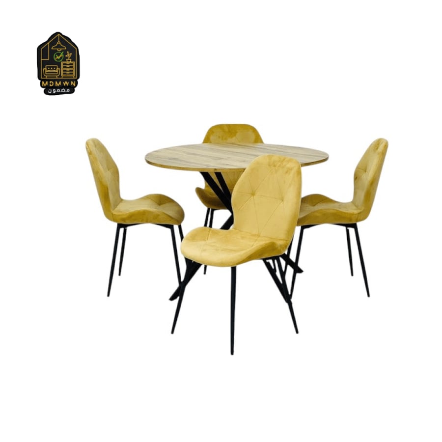 طقم طاولة طعام دائرية  تصميم مودرن